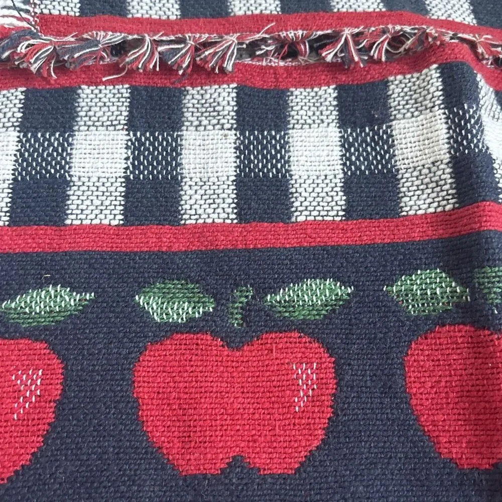 Vintage School House Apple Fall  (Set Of 4) 100% Cotton Placemats Made In India